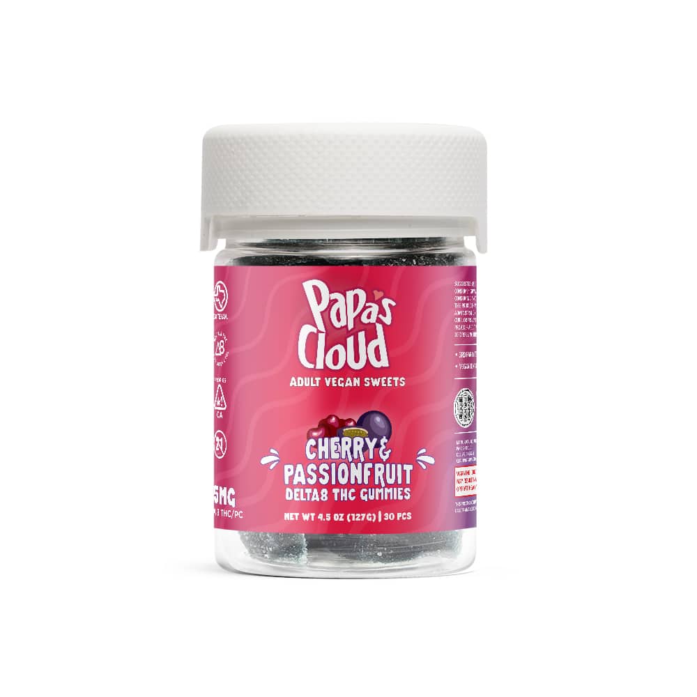 Delta 8 Vegan Gummies — Cherry & Passionfruit