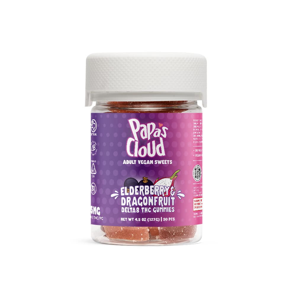 Delta 8 Vegan Gummies — Elderberry and Dragonfruit